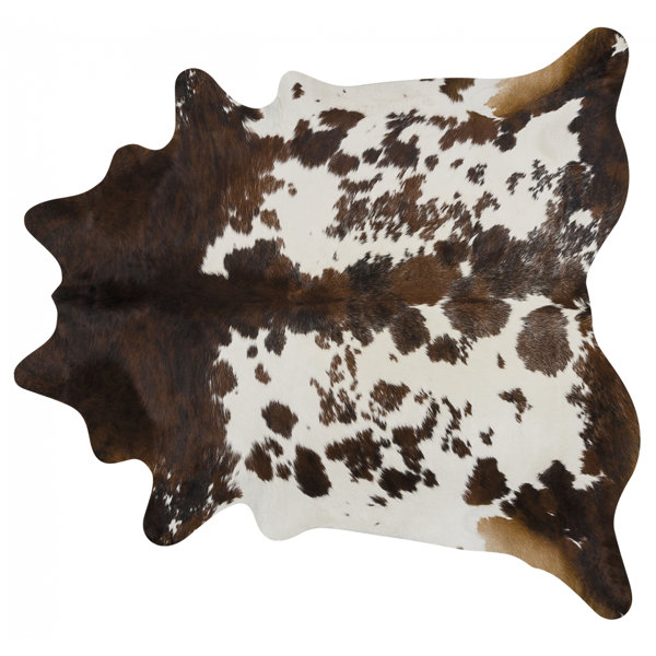 Union Rustic Haakenson Cowhide Cowhide Brown/White Rug & Reviews Wayfair